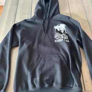 Norma Jean Gildan Black Pullover Hoodie with White Graphic